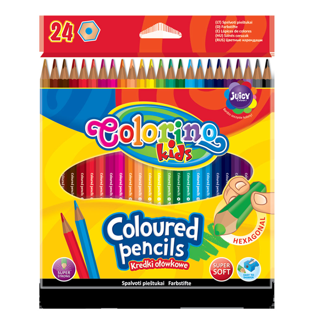 Colorino hexagonal colored pencils – Valiza Stationary